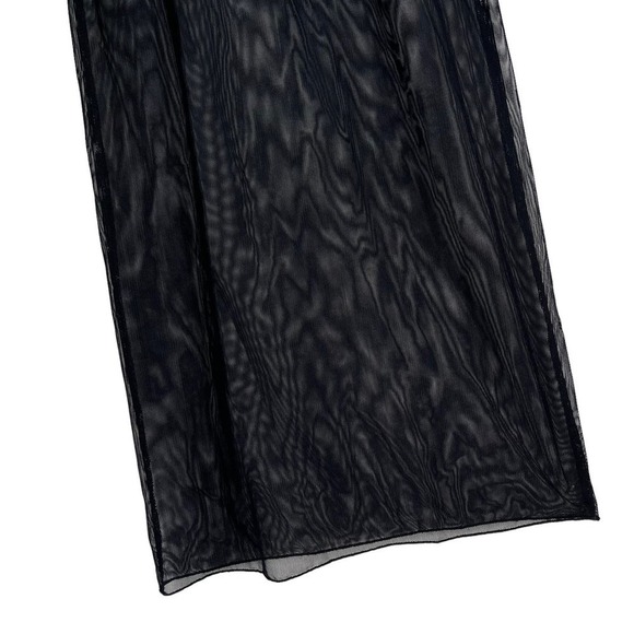 Vintage 90’s Sheer Pants Wide Leg Black Mesh Elastic Waist Medium - Picture 3 of 6